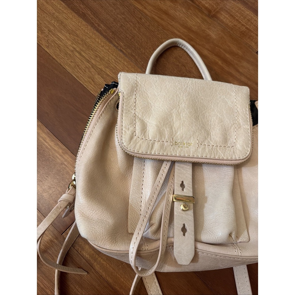 Botkier New York Pale Pink Leather Backpack Satchel Gold Hardware